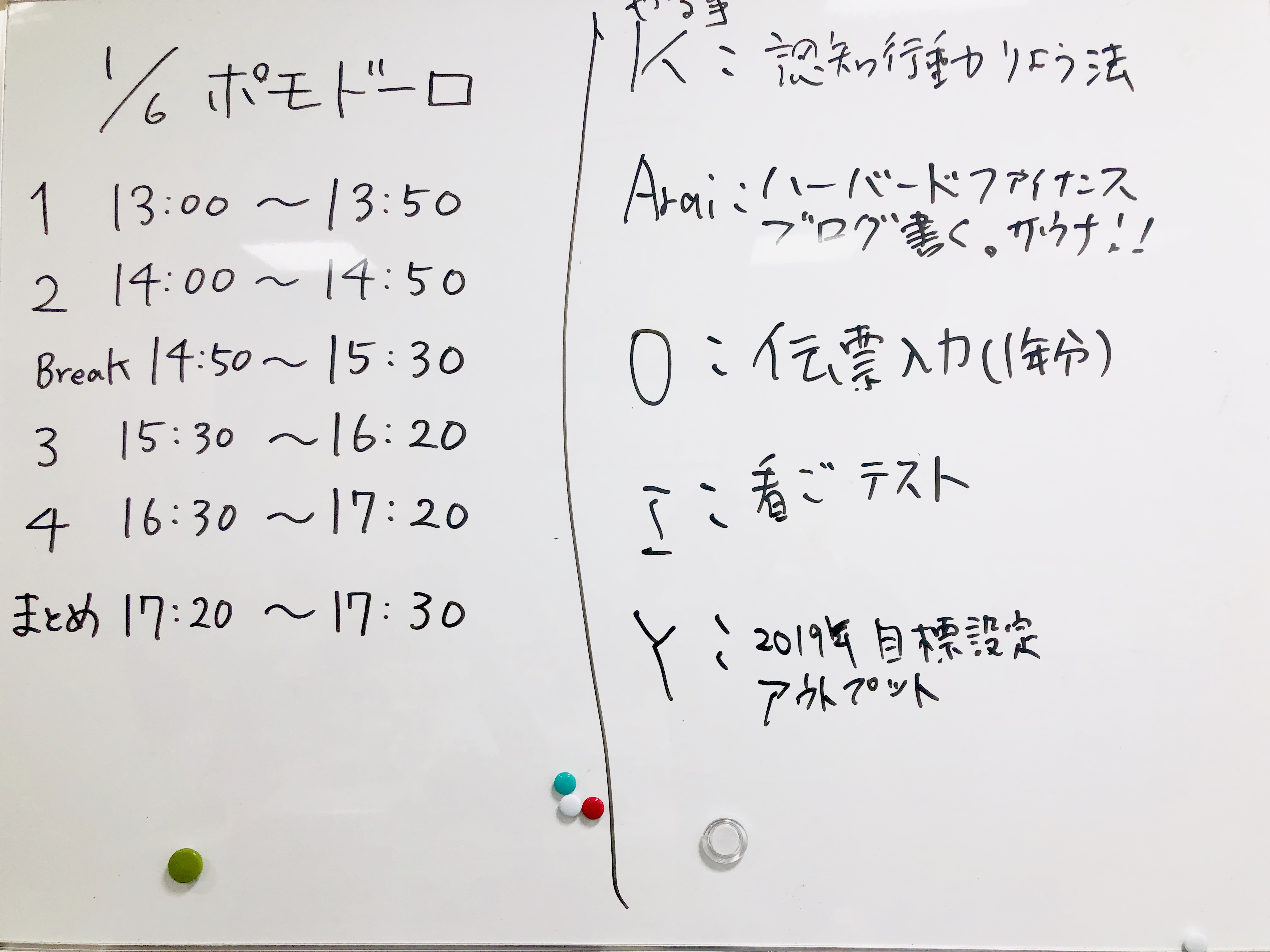 2019.1.6新年一発目！ポモドーロ会の様子（勉強会&コミュニティ開催その17）